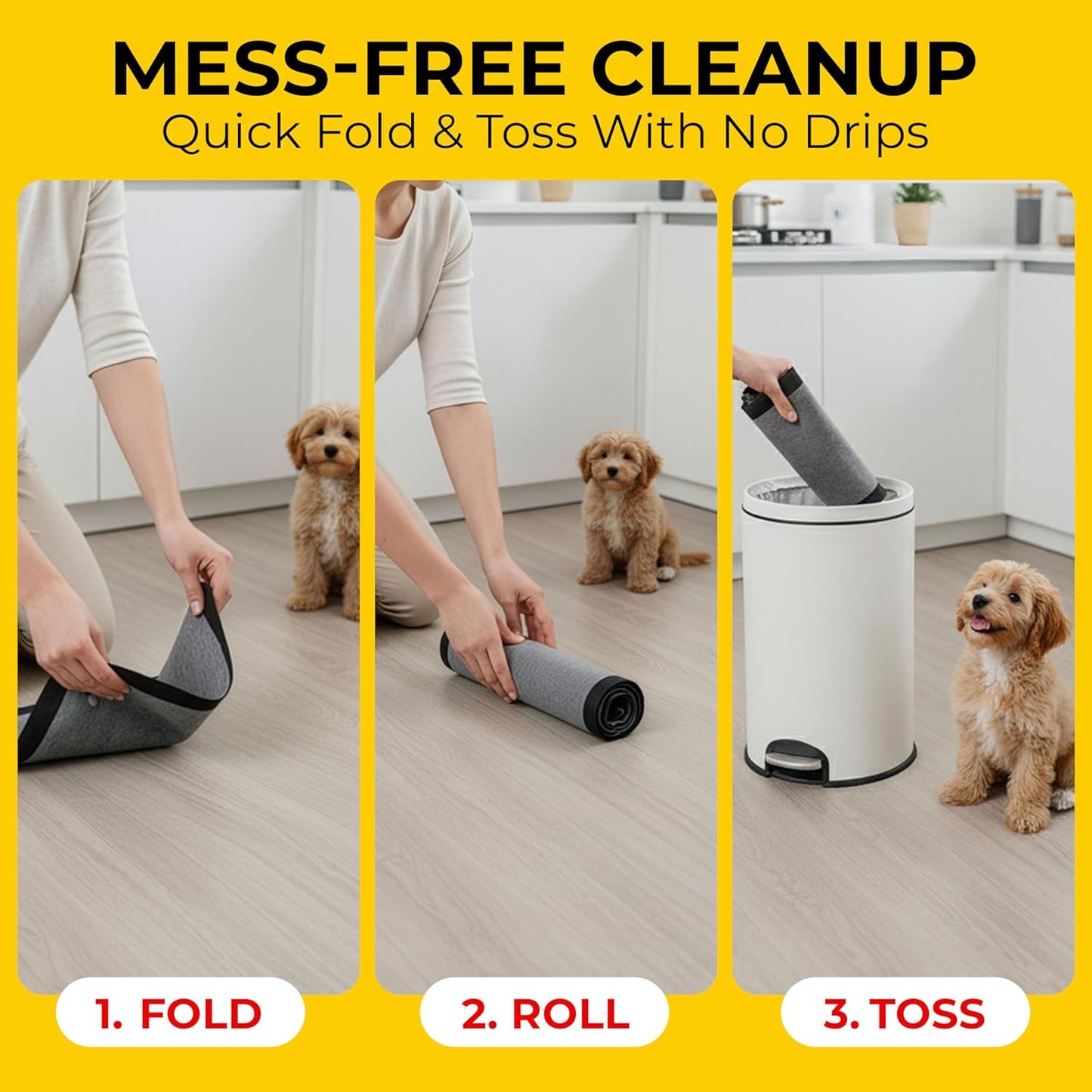 for Pets Jumbo Activated Carbon Training Pads for Large Breeds | Best Jumbo Dog Pee Pads for Absorbing Urine and Odor Quickly | Eliminates Urine Odor on Contact, 30 Count, Black