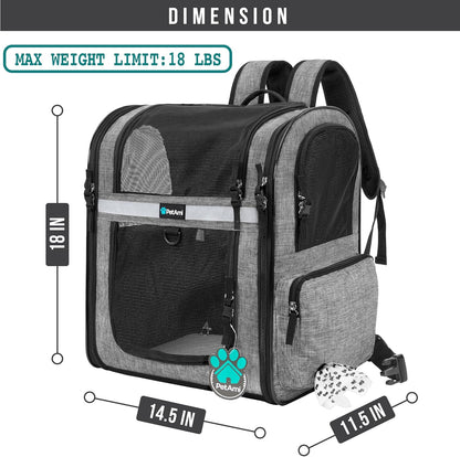 Pet Carrier Backpack for Small and Large Dogs, Puppies, Ventilated Hiking Bag for Pet, Travel Bag, Pet Approved Backpack