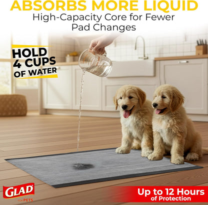 for Pets Jumbo Activated Carbon Training Pads for Large Breeds | Best Jumbo Dog Pee Pads for Absorbing Urine and Odor Quickly | Eliminates Urine Odor on Contact, 30 Count, Black