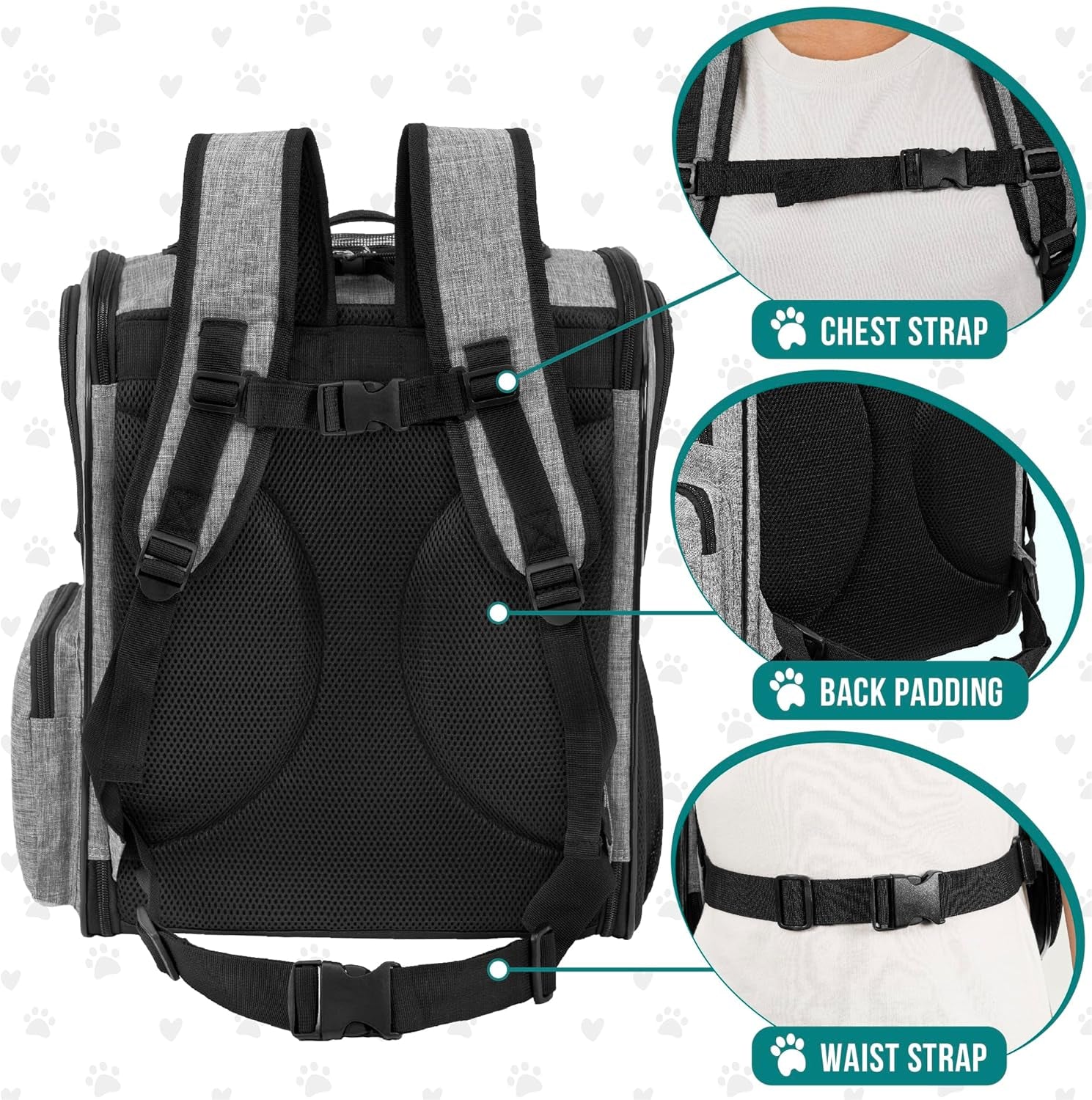 Pet Carrier Backpack for Small and Large Dogs, Puppies, Ventilated Hiking Bag for Pet, Travel Bag, Pet Approved Backpack