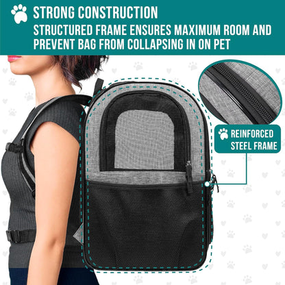 Pet Carrier Backpack for Small and Large Dogs, Puppies, Ventilated Hiking Bag for Pet, Travel Bag, Pet Approved Backpack