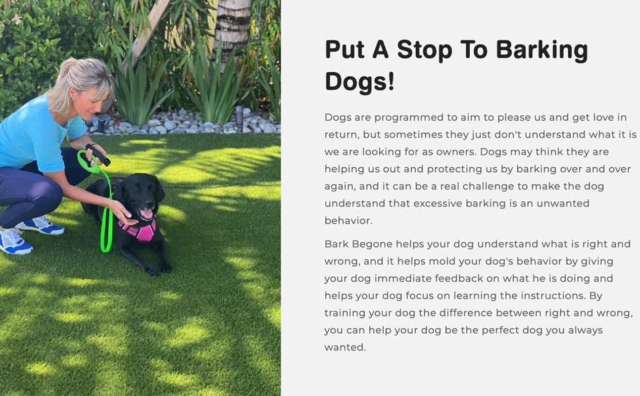 Ultrasonic Dog Bark Deterrent & Behavior Corrector - Stop Barking, Jumping, Aggression without Yelling -Just Point & Press! Backed by Kevin Harrington from Shark Tank (White Rechargeable)