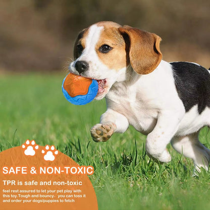 Durable Rubber Dog Chew Toys - Interactive Squeaky Training and Teeth Cleaning Toy for Large Dogs